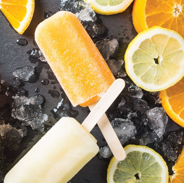 Lemon, Ginger & Honey Ice Blocks.