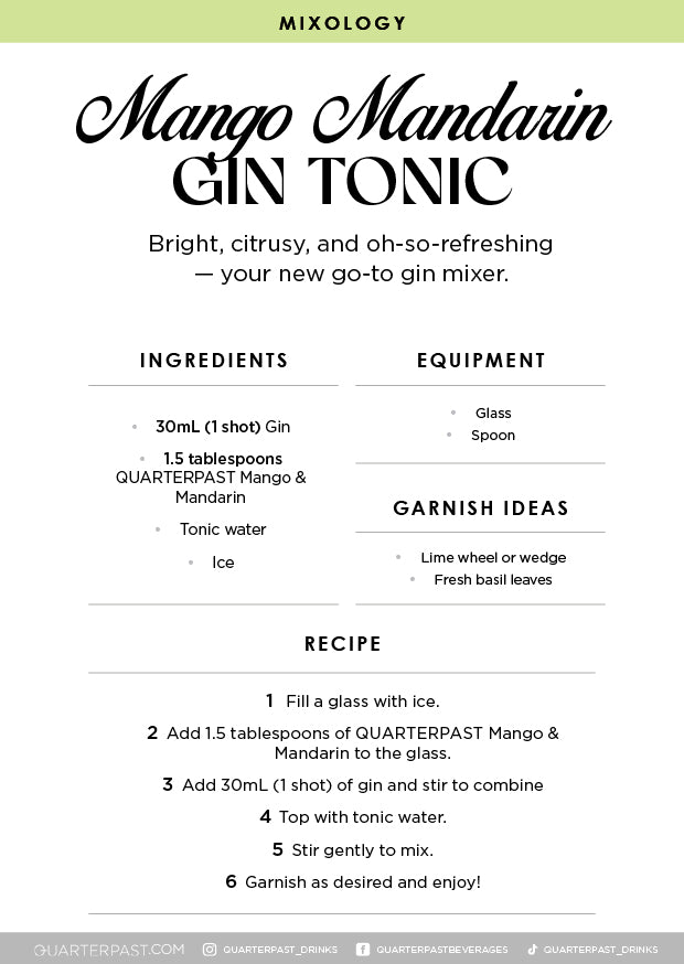 Mango & Mandarin Cordial 700mL