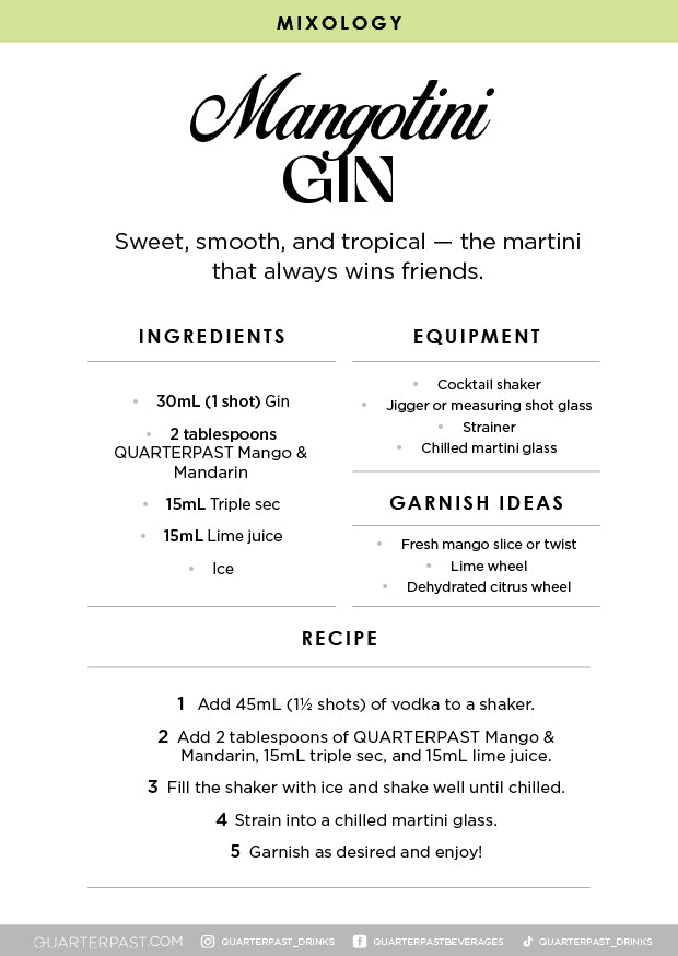 Mango & Mandarin Cordial 700mL