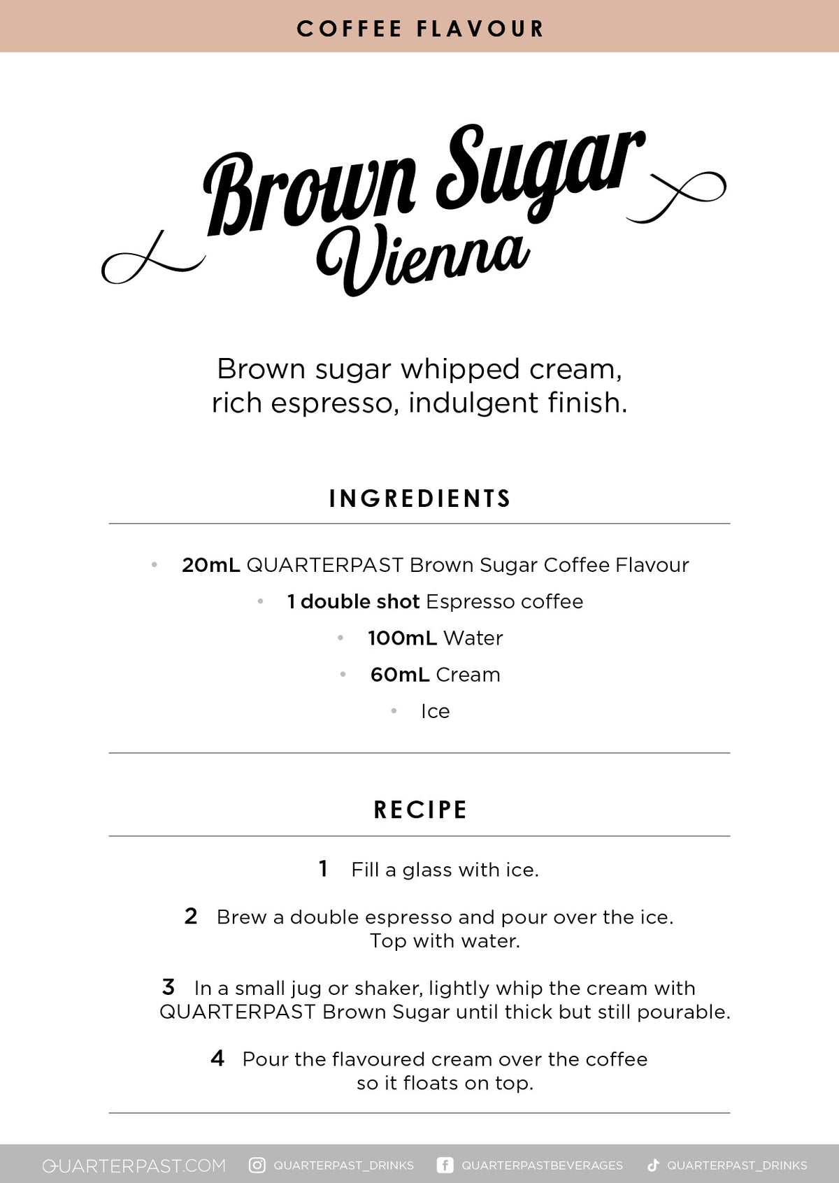 Brown Sugar Coffee Flavour 360mL