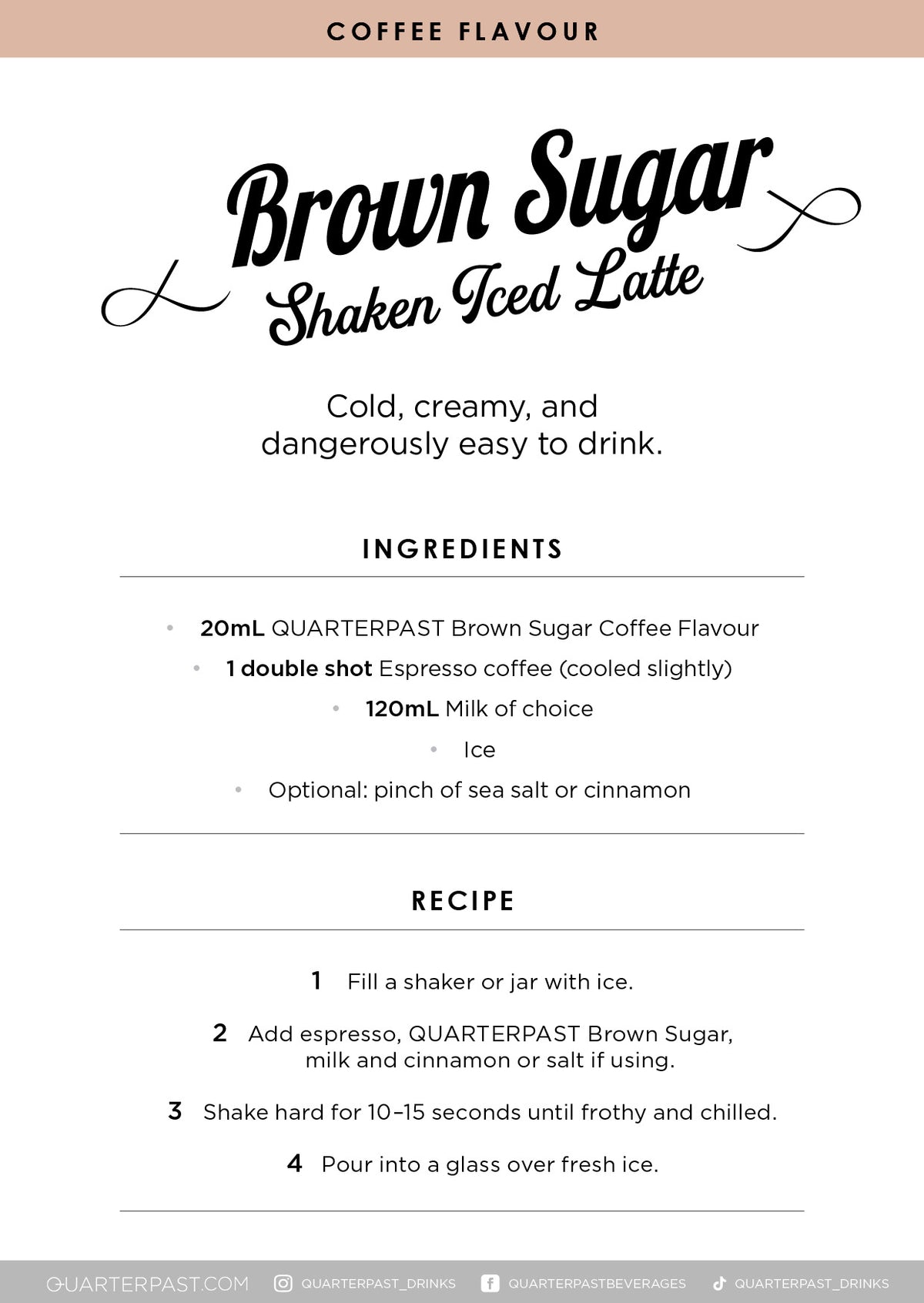 Brown Sugar Coffee Flavour 360mL